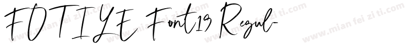 FOTILE Font19 Regul字体转换